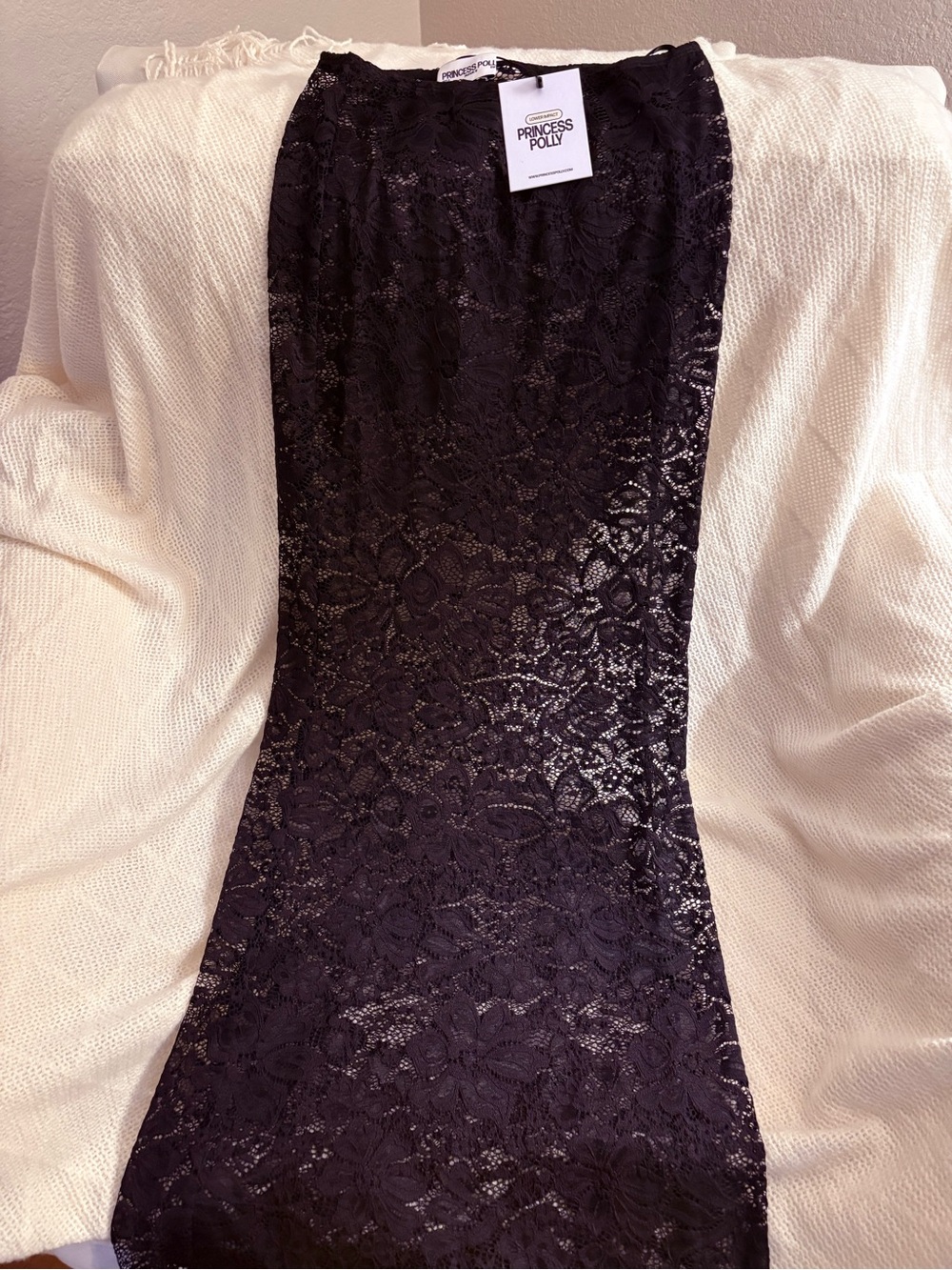 Princess Polly Black Floral Lace Maxi Skirt - Picture 5 of 7